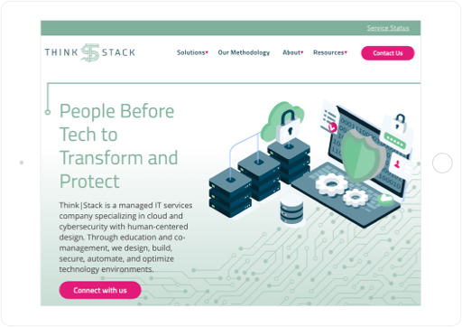 Think|Stack Website Tablet View