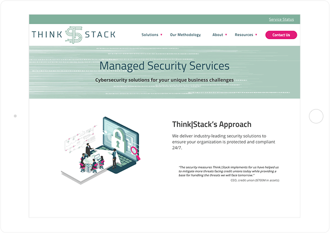 ThinkStack's Intuitive Website Design