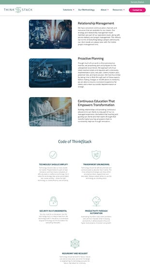 ThinkStack's Impactful Website Copy