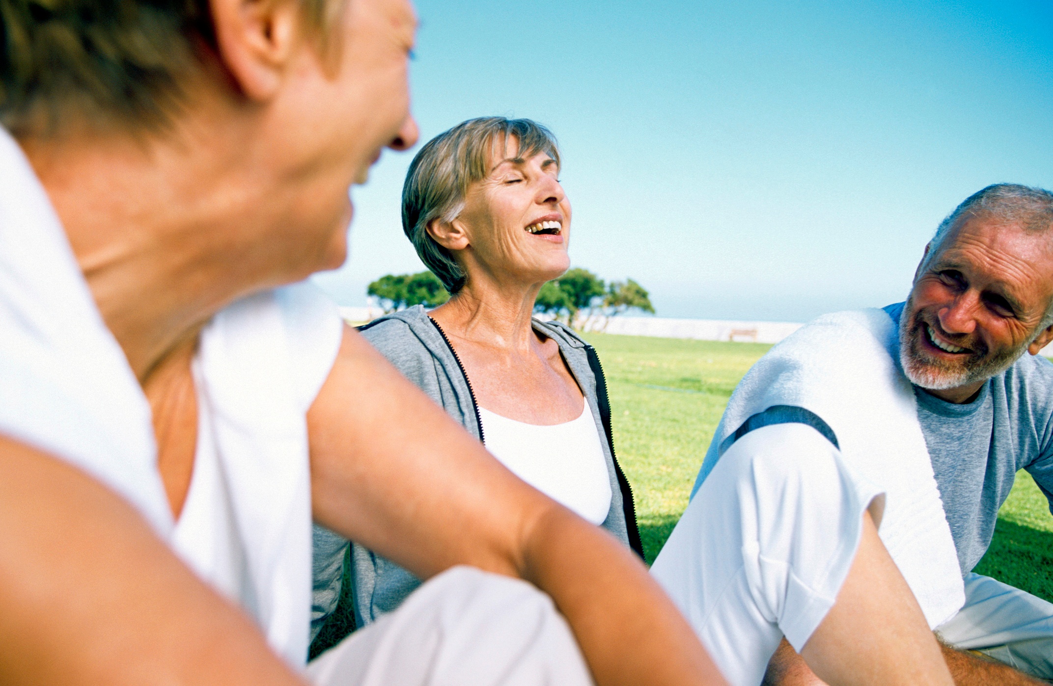 senior friends laughing