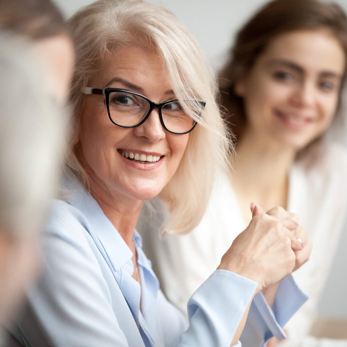 woman smiling