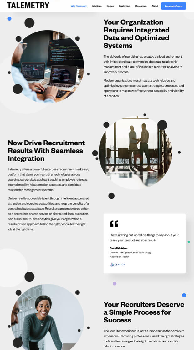 Talemetry UX Why Talemetry page