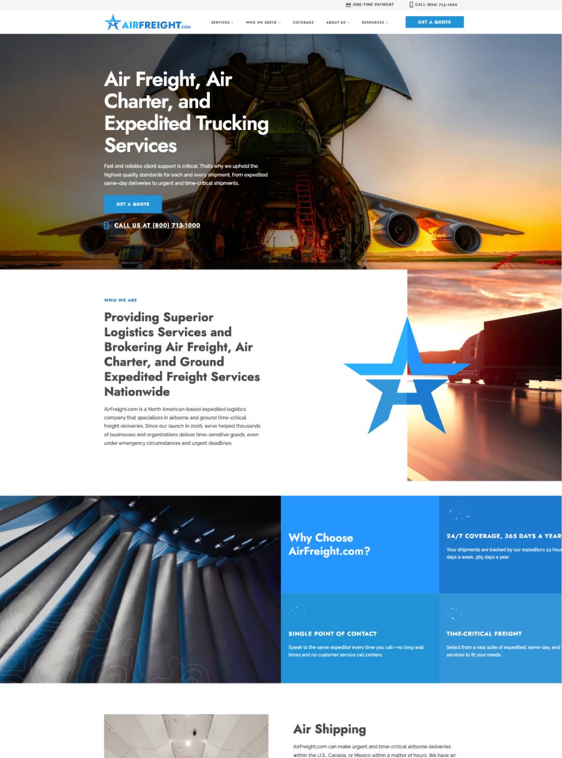 AirFreight SmartBug Media web redesign