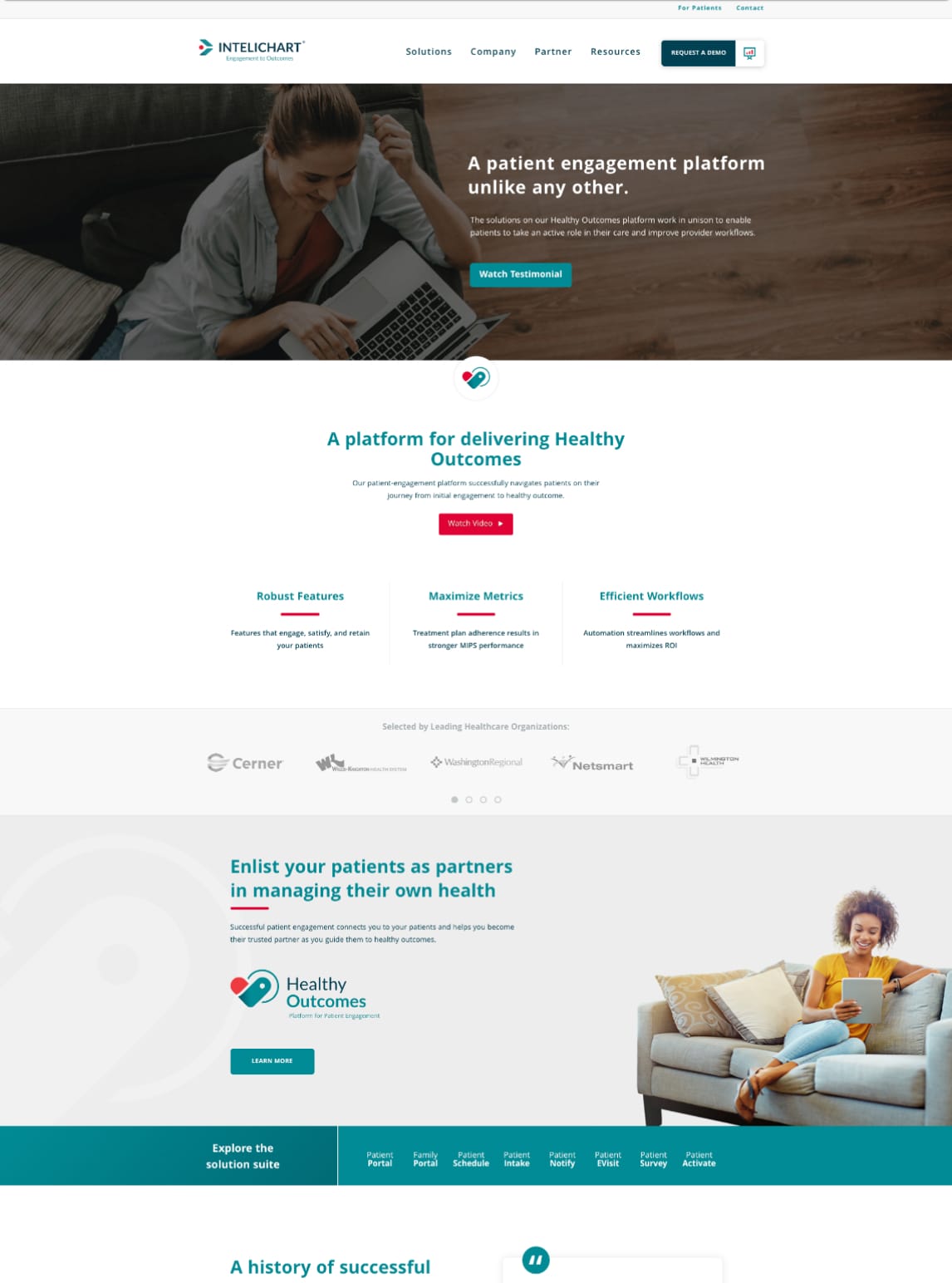 screenshot of intelichart before redesign