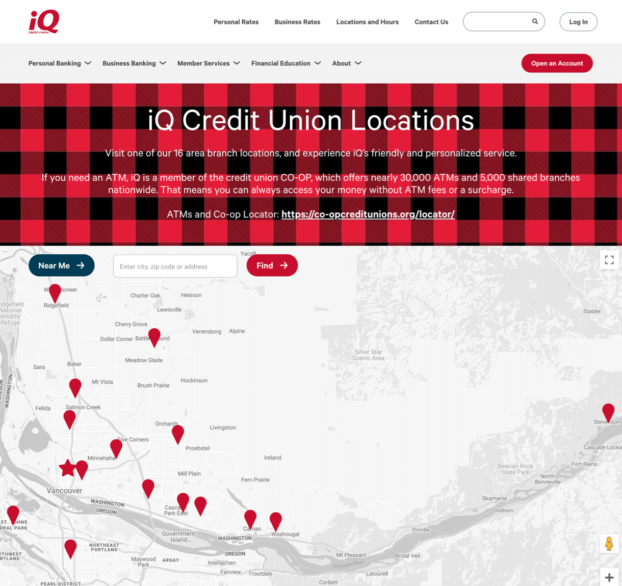 iQ Credit Union desktop