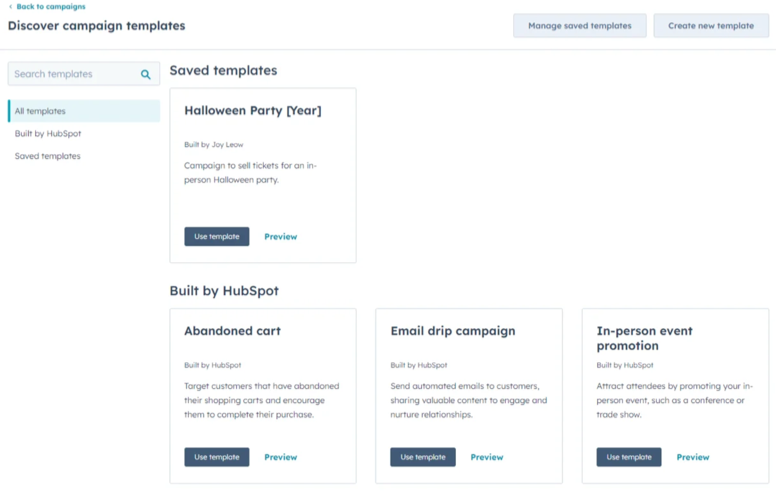 HubSpot Campaign Template Library Now Offers 10 New HubSpot Templates