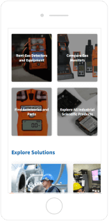 Industrial Scientific website design mobile view